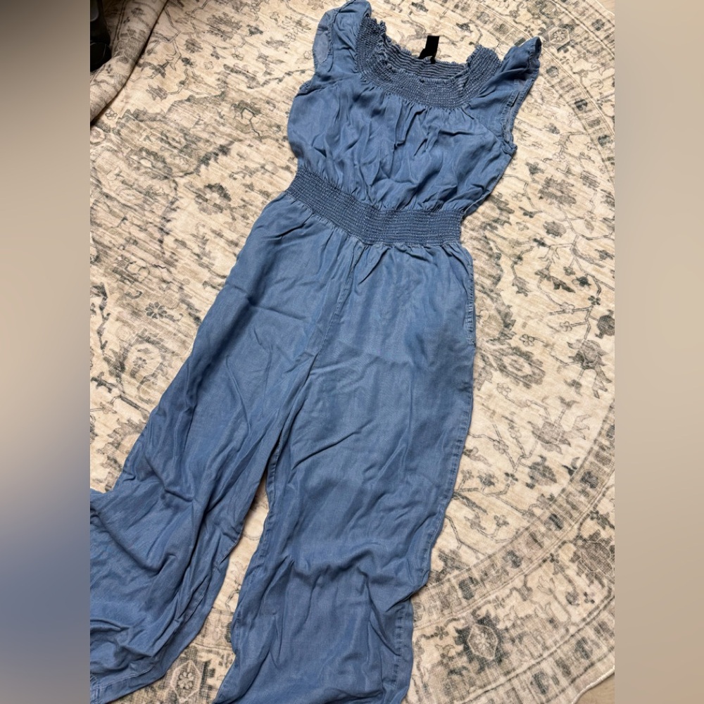 Blue Sleeveless Jumpsuit